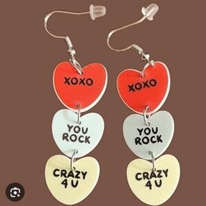 Valentine's Day Candy Heart Earrings Like Any 5 Pairs For $25 Bundle